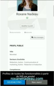 Mon profil sur pige québec m'a permis de trouver un client.